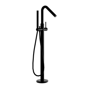 Blaufoss Round Move robinet de bain mitigeur îlot (montage sol) noir brillant